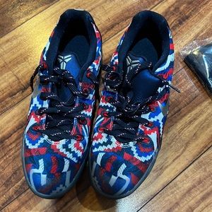 Nike Kobe IX 9 Independence Day 7 Youth Red White Blue flyknit basketball kid